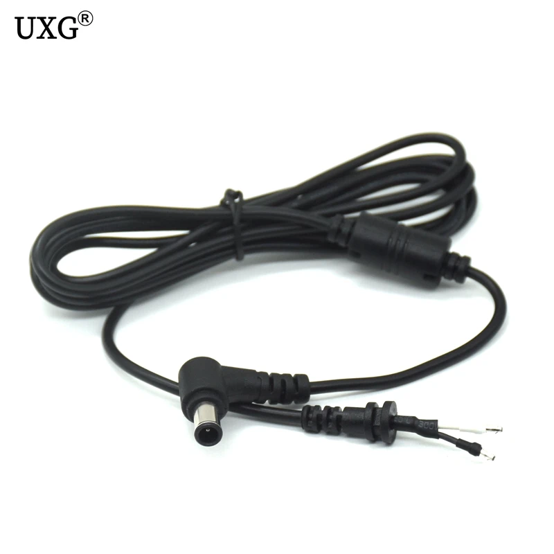 DIY DC 6.5 X 4.4 6.0*4.4mm Power Supply Plug Connector With 1.2meter Cord / Cable For Sony Vaio Laptop Adapter Charger Cable 4FT