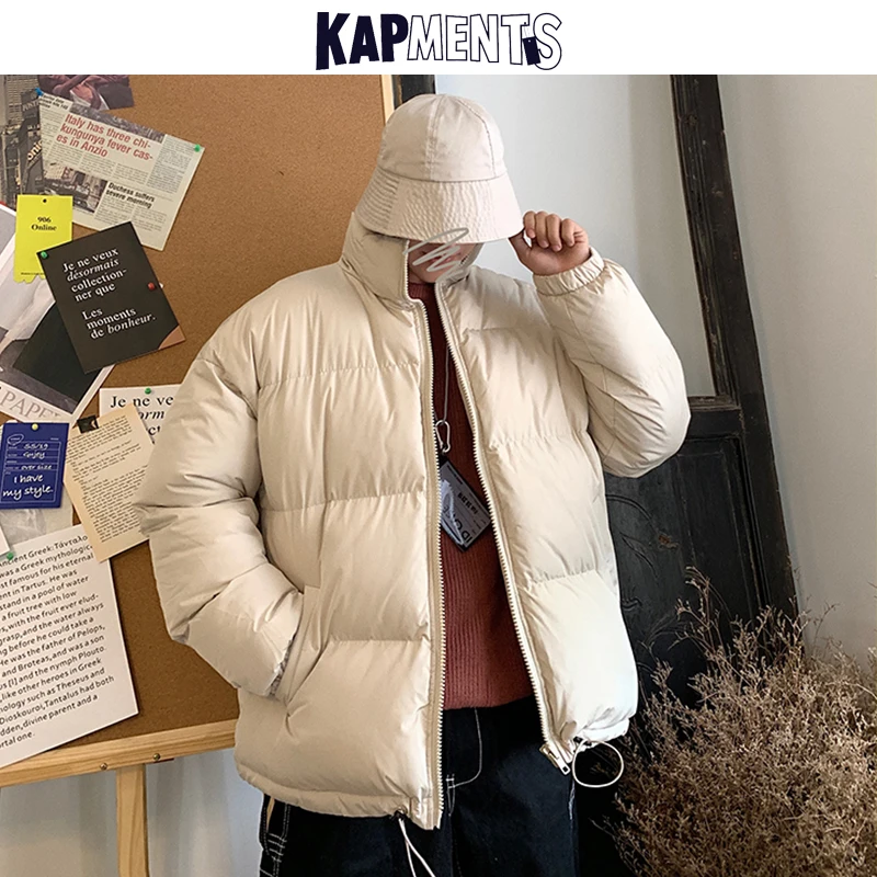 KAPMENTS Men Harajuku Colorful Bubble Coat Winter Jacket 2023 Mens Streetwear Hip Hop Parka Korean Black Clothes Puffer Jackets