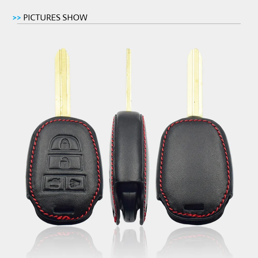 Leather Car Key Cases Remote Control Fobs Protector Cover For Toyota Corolla Camry Highlander Prius RAV4 Sequoia Tacoma Tundra