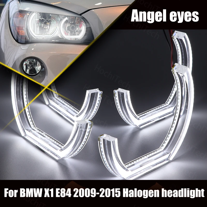 

Cut Style Day Light Halo Ring LED Angel Eyes Kit DRL Crystal Angel Eyes для BMW X1 E84 2009-2015 Галогенная фара в стиле DTM