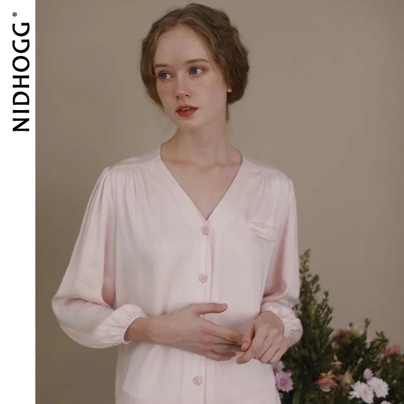 Super Soft Modal Pajama Set Women Knit Loungewear Skin-friendly Stretchy Sleepwear 2 Piece Cozy Pjs Minimalist Japanese Style