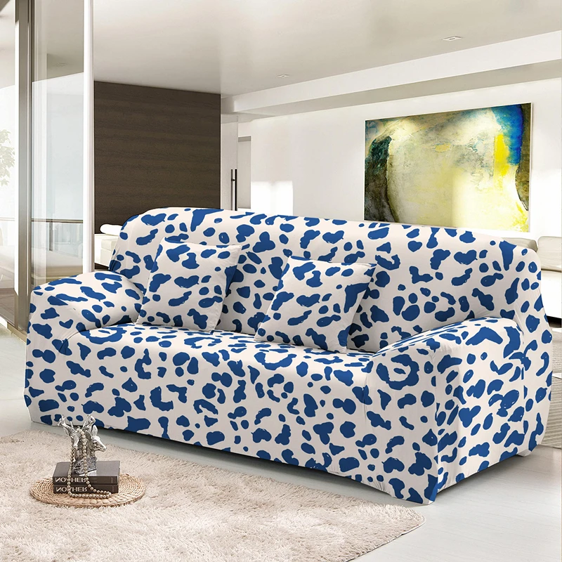 Fashion Leopard Stretch Combination L Shape Sofa Cover 1/2/3/4 Seats Universal Elastic Corner Slipcover Case For Living Room