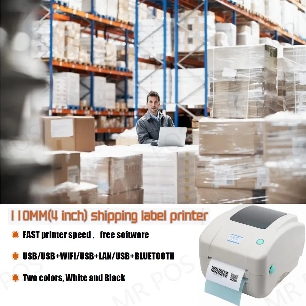 Xprinter Label Barcode Printer Thermal Receipt Printer Bar Code Printer 20mm-100mm With Auto Stipping XP-DT425B