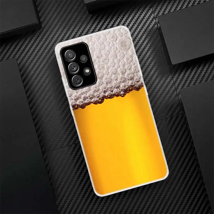 World Beers Alcohol Summer Bubble Phone Case For Samsung Galaxy A55 A54 A52 A53 A15 A14 A12 A13 A25 A24 A22 A23 A35 A34 A32 A33 