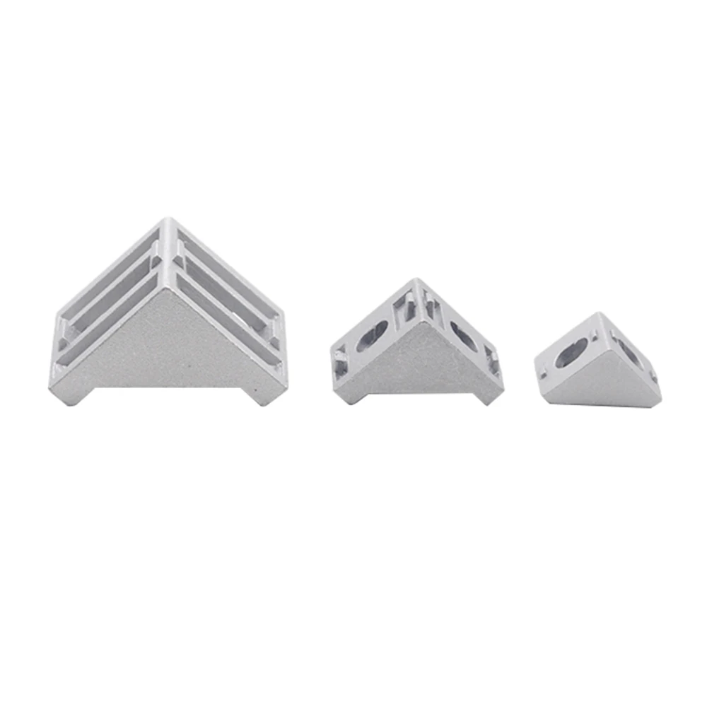 20pcs/lot 2020 2028 Corner Fitting Angle Aluminum Connector Bracket Fastener 3030 Industrial Corner Bracket