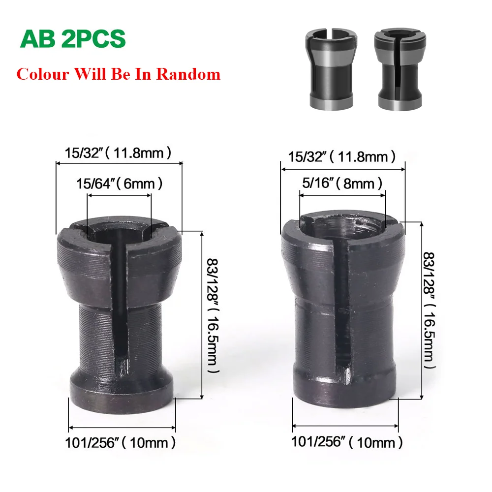 マルチタイプ高精度アダプターコレットシャンクルーターツールアダプターホルダー6mm / 6.35mm / 8mm