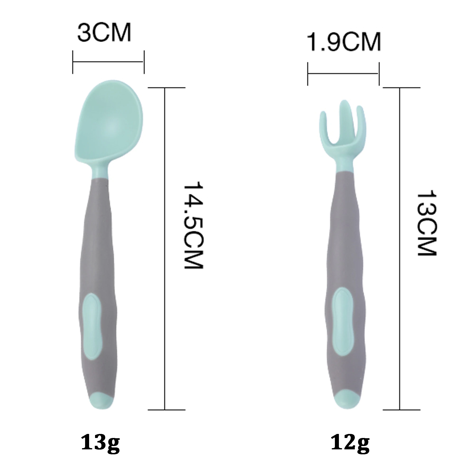 Spoon for Baby Utensils Set Auxiliary Food Silicone Spoons Toddler Learn To Eat Training Bendable Soft Infant Tableware