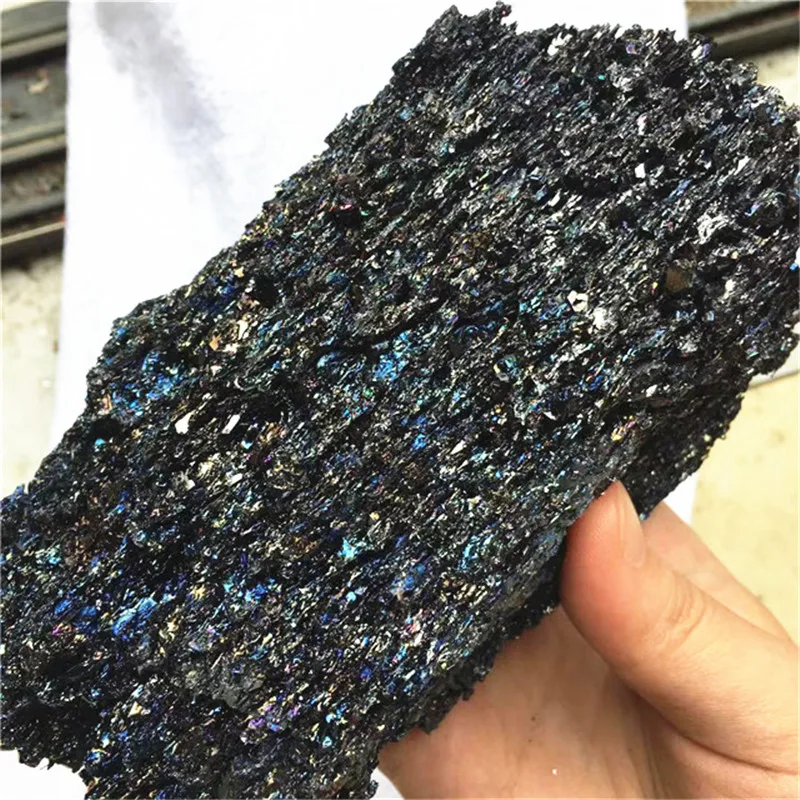 Colorful Ore Ornament Silicon Carbide Raw Stone Mineral Crystal Specimen For Home Decoration