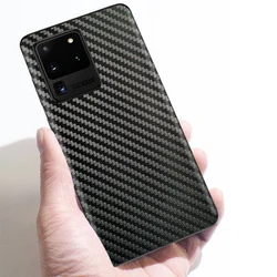 3D Carbon Fiber Skins Film Wrap Phone Back Sticker For SAMSUNG S21 S20 Ultra S20+ S10 Plus S10e S9 S8+ Note 20 10+ 8 9 A51 4G