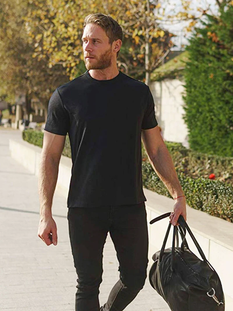 Herren 100% Superfeine Merinowolle T-Shirt Unterhemd Feuchtigkeitsableitend Atmungsaktiv Schnelltrocknend Geruchshemmend Juckreizfrei Bequeme Passform Alle Größen