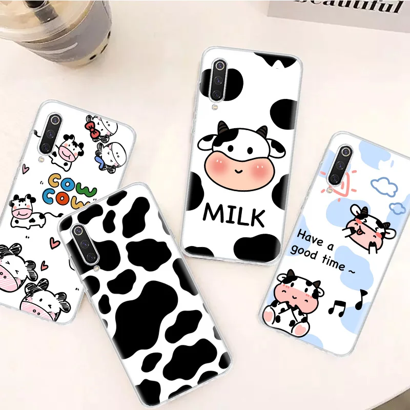 Dairy Cattle Cow Speckle Cute Silicon Call Phone Case For Xiaomi Poco X3 NFC M3 F3 X4 X5 M4 Pro M2 F2 F1 Mi Note 10 Lite A1 A2 A