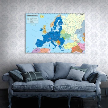 Rumuńska mapa Europy 150*100cm włóknina płótno mapa Europy tapeta Wall Art duży plakat przybory szkolne dekoracja wnętrz