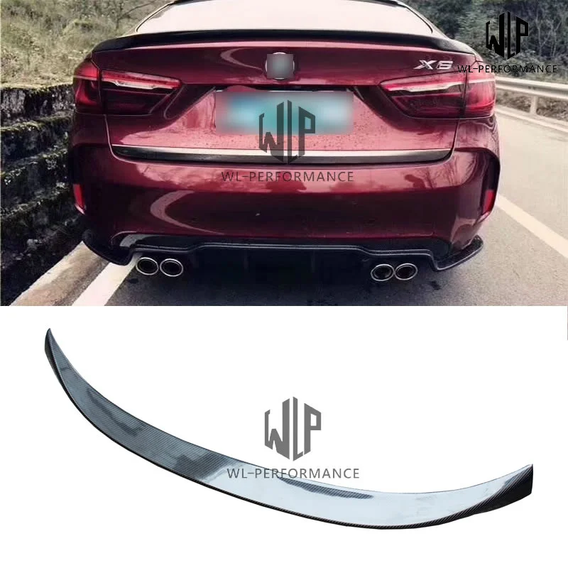 F16 High Quality Carbon Fiber Rear Spoiler Wings Car Styling for Bmw X6 F16 Body Kit 2015-up