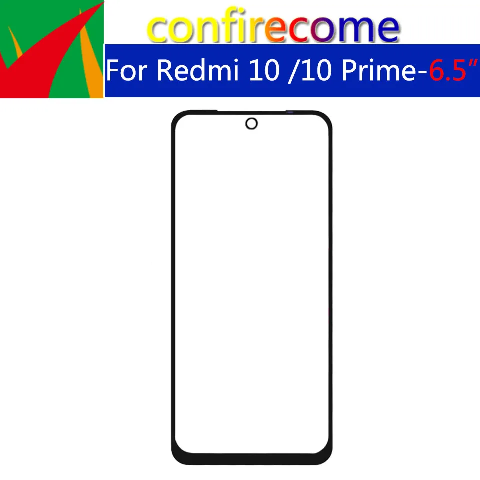 Xiaomi Redmi 10 21061119AG 터치 스크린 패널 Redmi 10 Prime 21061119BI LCD 유리 교체 용 전면 유리 렌즈