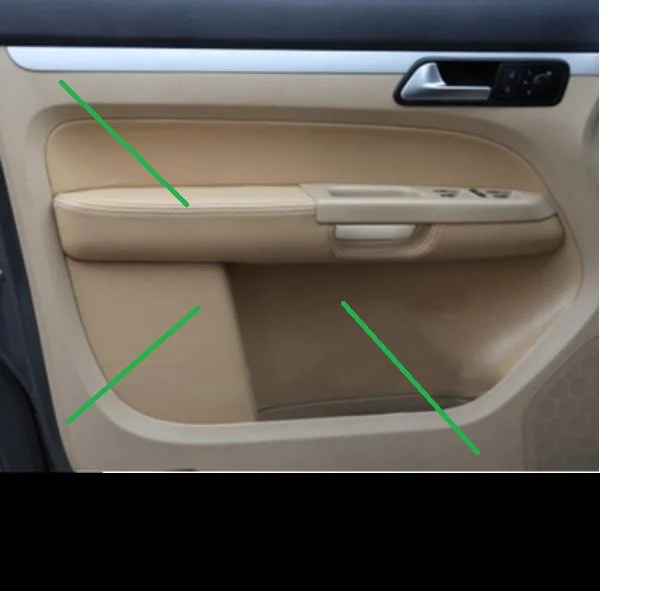 For Volkswagen Touran Caddy 2006 2007 2008 2009 2010 -2015 Microfiber Leather Door Panel  Armrest Protective Cover car interior