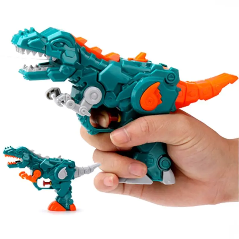 Cartoon 3D Dinosaur Water Gun Kids Summer Cute Tyrannosaurus Press Water Spray Gun Small Pistol Gun Outdoor Beach Garden Toy