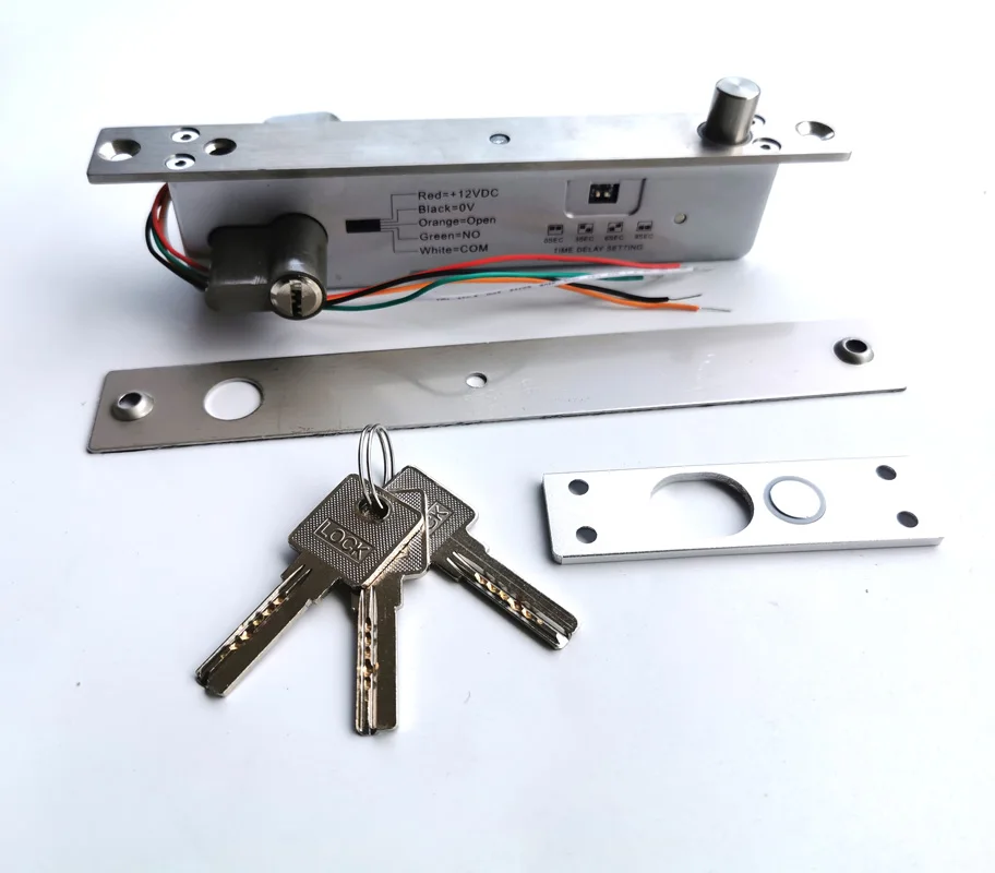 Electric Magnetic / Electronic Door Lock Mortise Bolt Mortise lock Time Delay NO Fail secure