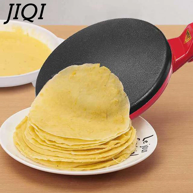 110V/220V Electric Crepe Maker Pie Baking Pan Non-stick Pancake Cooking Machine Chinese Spring Roll Pizza Griddle Cooker EU US