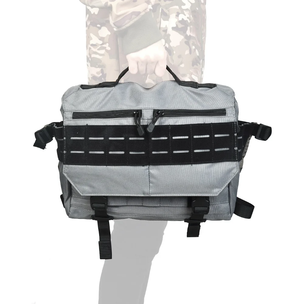 Borsa a tracolla tattica da 12 litri borsa a tracolla multiuso spalla/borsa doppio rubinetto telaio interno zaino accessori Paintball