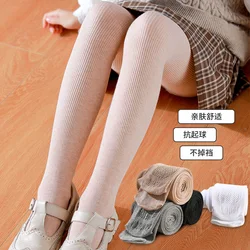 4-15Y Girl princess spring autumn cotton warm tights Vertical stripes cotton baby children pantyhose non-slip sole kids leggings