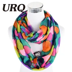 Woman Infinity Scarfs Winter Warm Polka Dot Women Tube scarf Scarves Loop Plumb Scares V8A9567