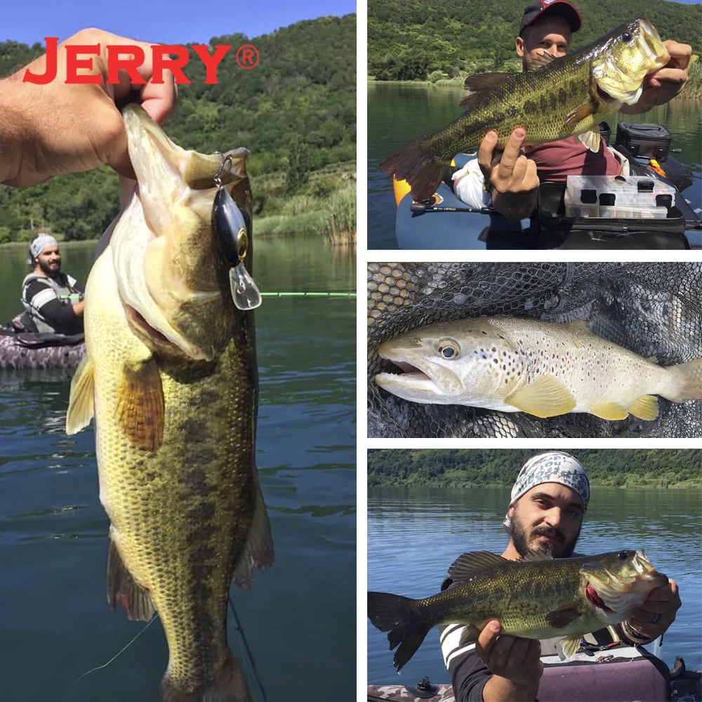 Jerry Atalanta Deep Diving Wobbler Ultraleichte Angelköder Plug Floating Rattling 47mm Kurbelköder Black Bass Pike Forellenköder