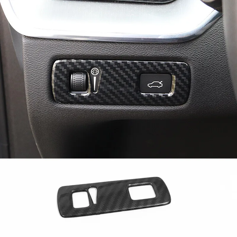 

For Volvo XC60 2018 2019 Car Left Middle Control Box Decoration Cover Trim ABS Carbon fiber Auto Interior Accessories Styling