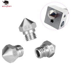 10PCS MK10 Nozzle Steel Nozzle M7 Stainless Steel MK10 Nozzle 0.2/0.3/0.4/0.5/0.6/0.8/1.0mm for 1.75mm 3D Printer Parts