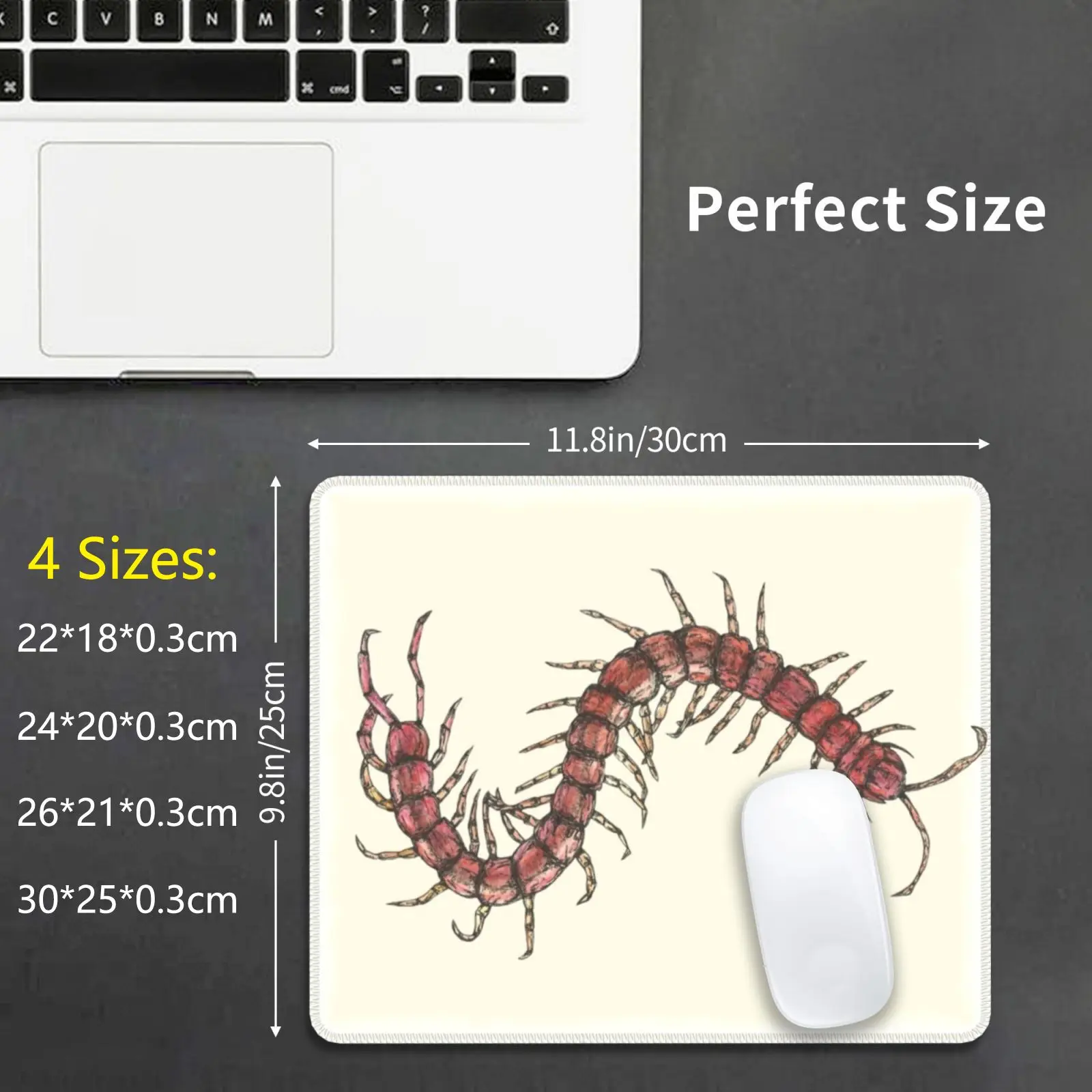 Centipede Mouse Pad DIY Print Cushion Centipede Insect Animal Garden Nature Wildlife Wild Animal Gardener