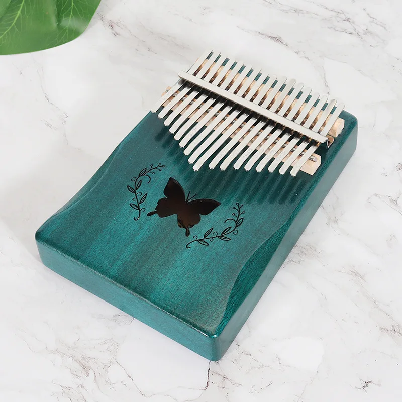 17 Keys Kalimba Green Wood Thumb Piano Mini Kalimba 17 Key Professional Musical Keyboard Piano Exquisite Music Instruments Gifts