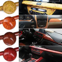 Autocollant rond en bois Mars pour changement de style de voiture, feuille de décalcomanie intérieure, décor de film, accessoires de style de bricolage, nouveau, 2020