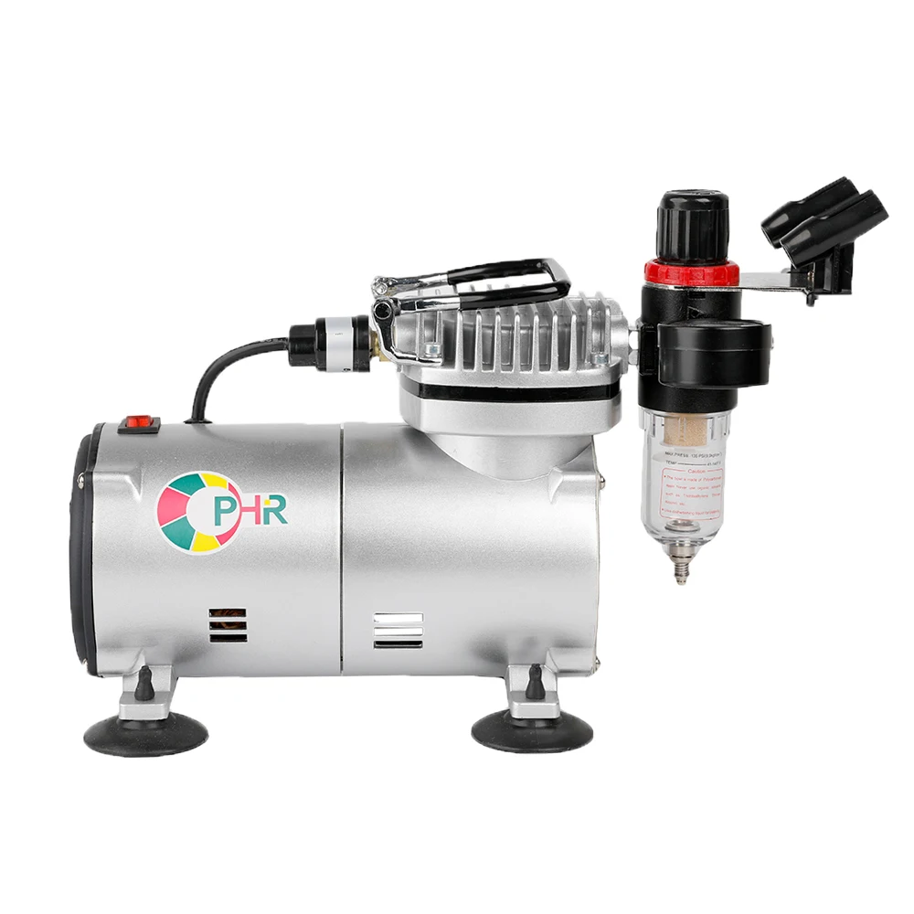 

OPHIR Mini Air Compressor with Filter Holder Airbrush Air Compressor Set for Model Hobby Body Painting 110V/220V AC089