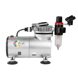 OPHIR Mini Kompressor mit Filterhalter Airbrush Kompressor Set für Modell Hobby Körper Malerei 110 V/220 V AC089