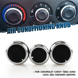 3Pcs For Chevrolet Chevy T250 Aveo Aveo5 Lova 250 Daewoo Gentra Cover Sticker AC Knobs Buttons Car Air Conditioning Switch