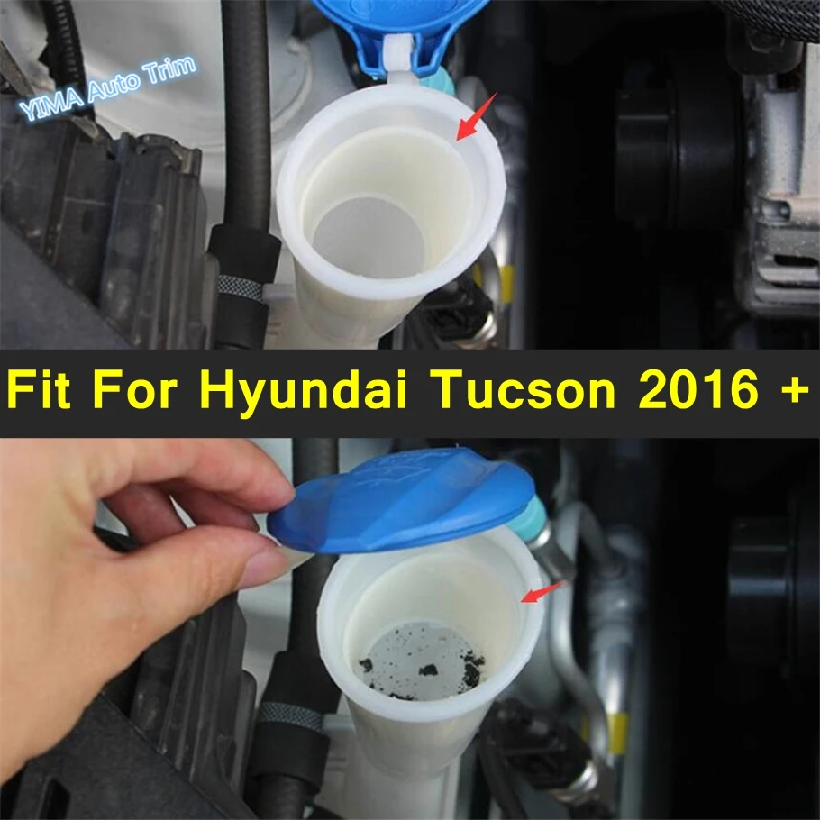 

Fit For Hyundai Tucson 2016 - 2020 Car Cleaning Water Wiper Tank Filter Net Decoration Plastic Interior Refit Kit Accessories