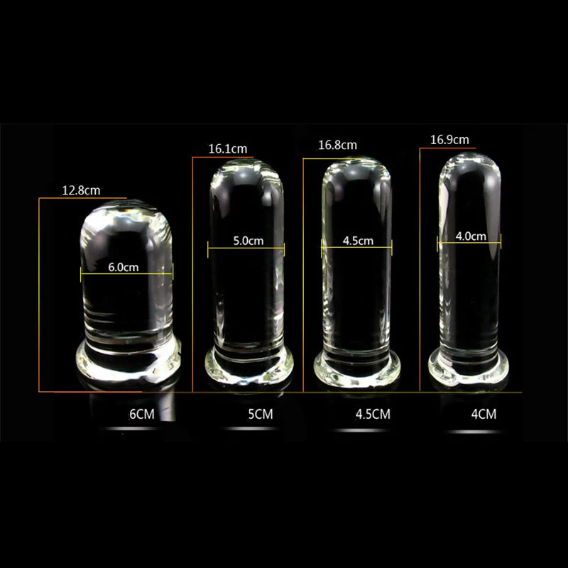 Glass Dildo Huge Butt Plugs Crystal Dildos Large Anal Plug Pillar Vaginal Plug Sex Toys For Woman Anus Dilation Vagina Expansion