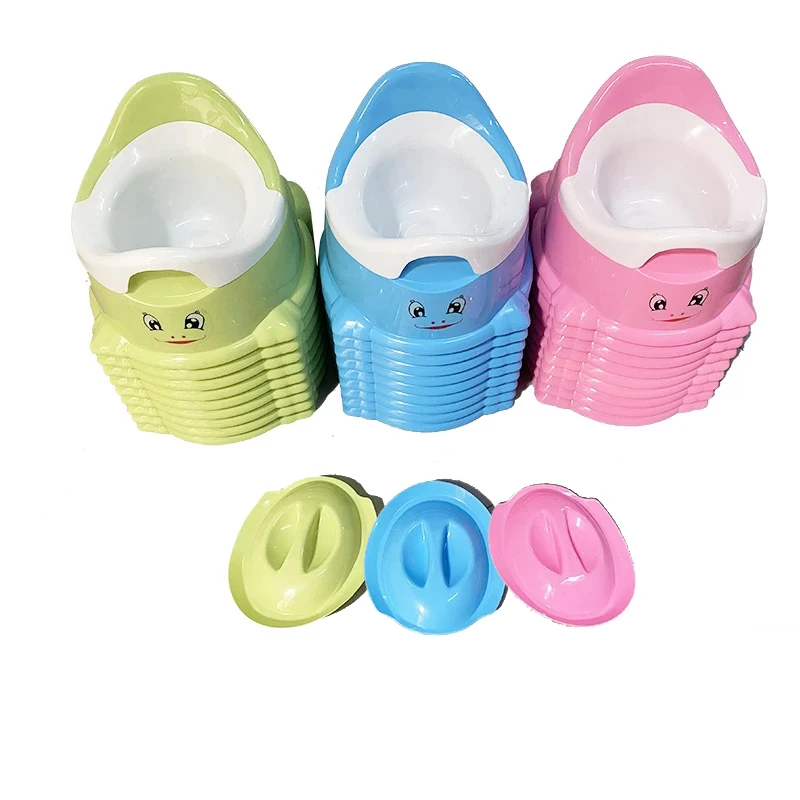 Portable Toilet Cartoon Training Seat Urinal Plastic Toilet With Detachable Storage Cover Baby Travel Toilets Bedpan Potty Seats