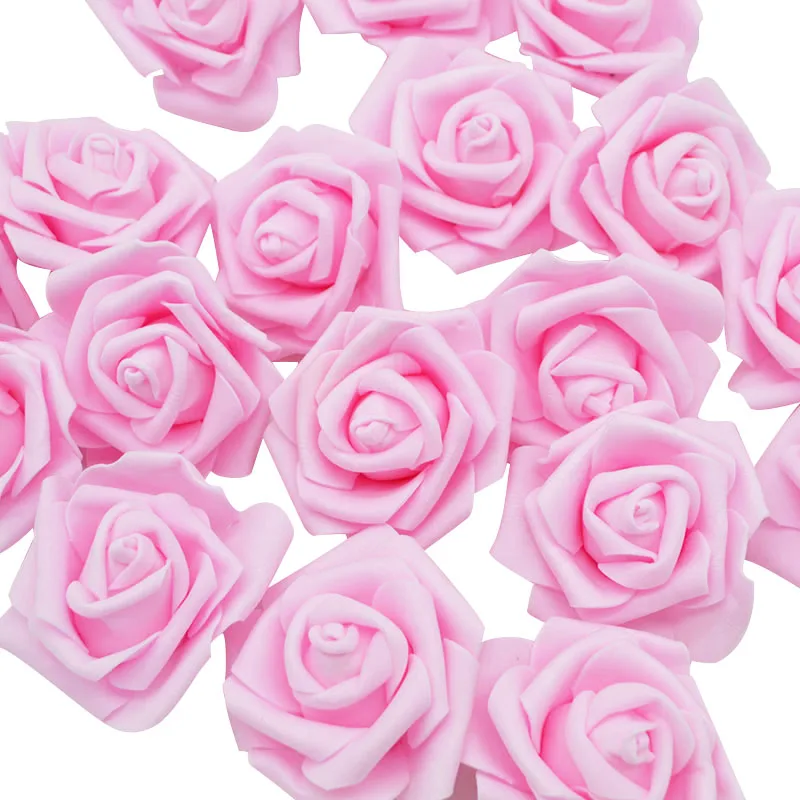 

30pcs 6cm Artificial Foam Rose Flower Heads For Home Wedding Party Decoration Cheap Fake Flower DIY Wreath Handmade Accessories