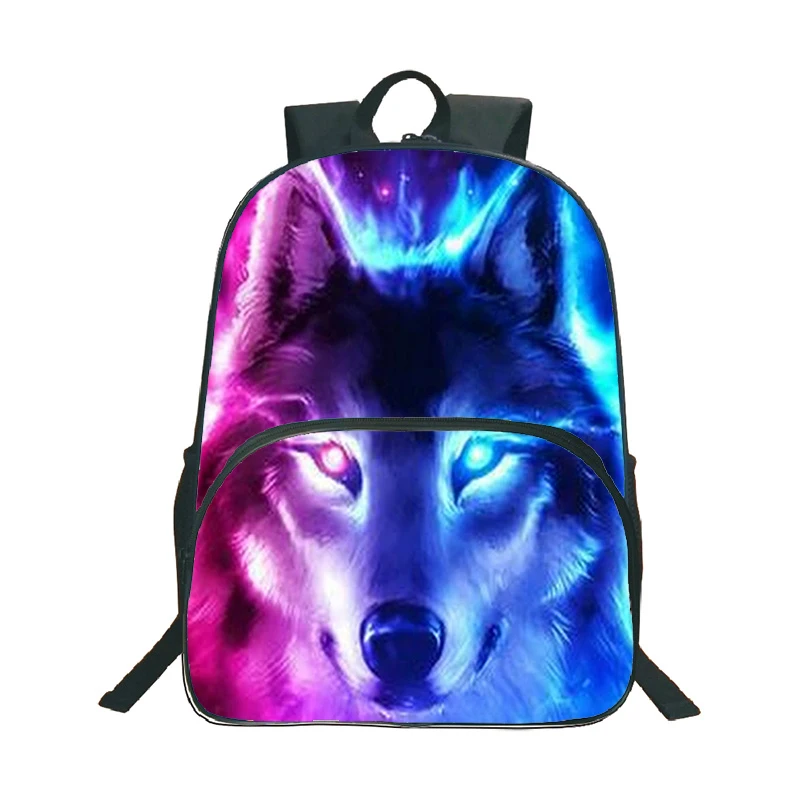 

Animal Wolf Backpack boys girls Backpack kids Wolf School Backpack Mochila Travel bag Students Book Bag back to School Bagpacks