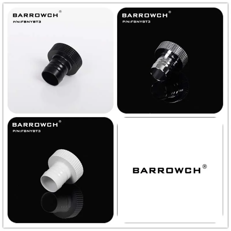 

Barrowch PC water cooling fittings soft tube connector 3/8"|1/2" Barb with Female Thread cooler heatsink gadget FBNYBT3 FBNYBT4