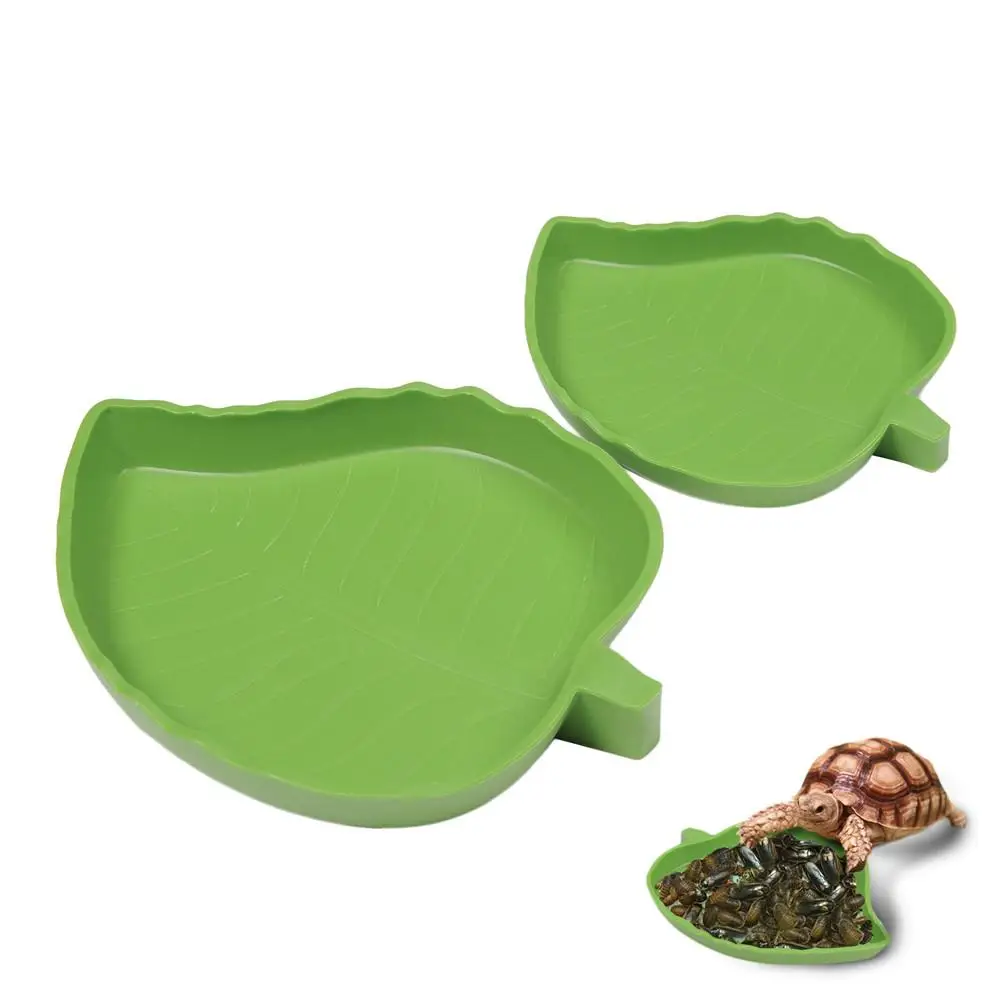 

Amphibians Reptiles Feeder Plastic Reptile Terrarium Feeding Basin Tortoise Lizard Crawler Bowl Basin Water Fountain for Turtles