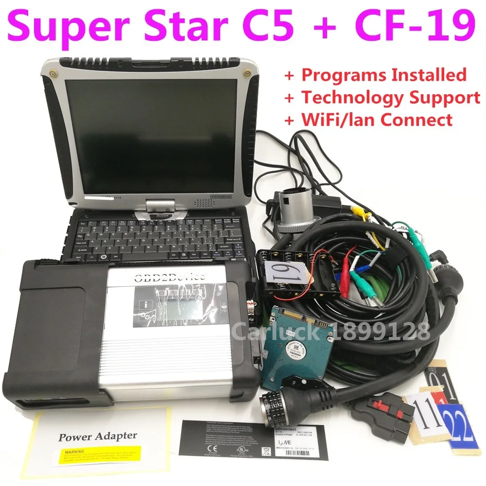 2023.09 MB Star C5 SD Connect Compact 5 Star Diagnosis With SSD Plus Laptop CF19 4GB C5 Software Installed Ready To Diagnostic