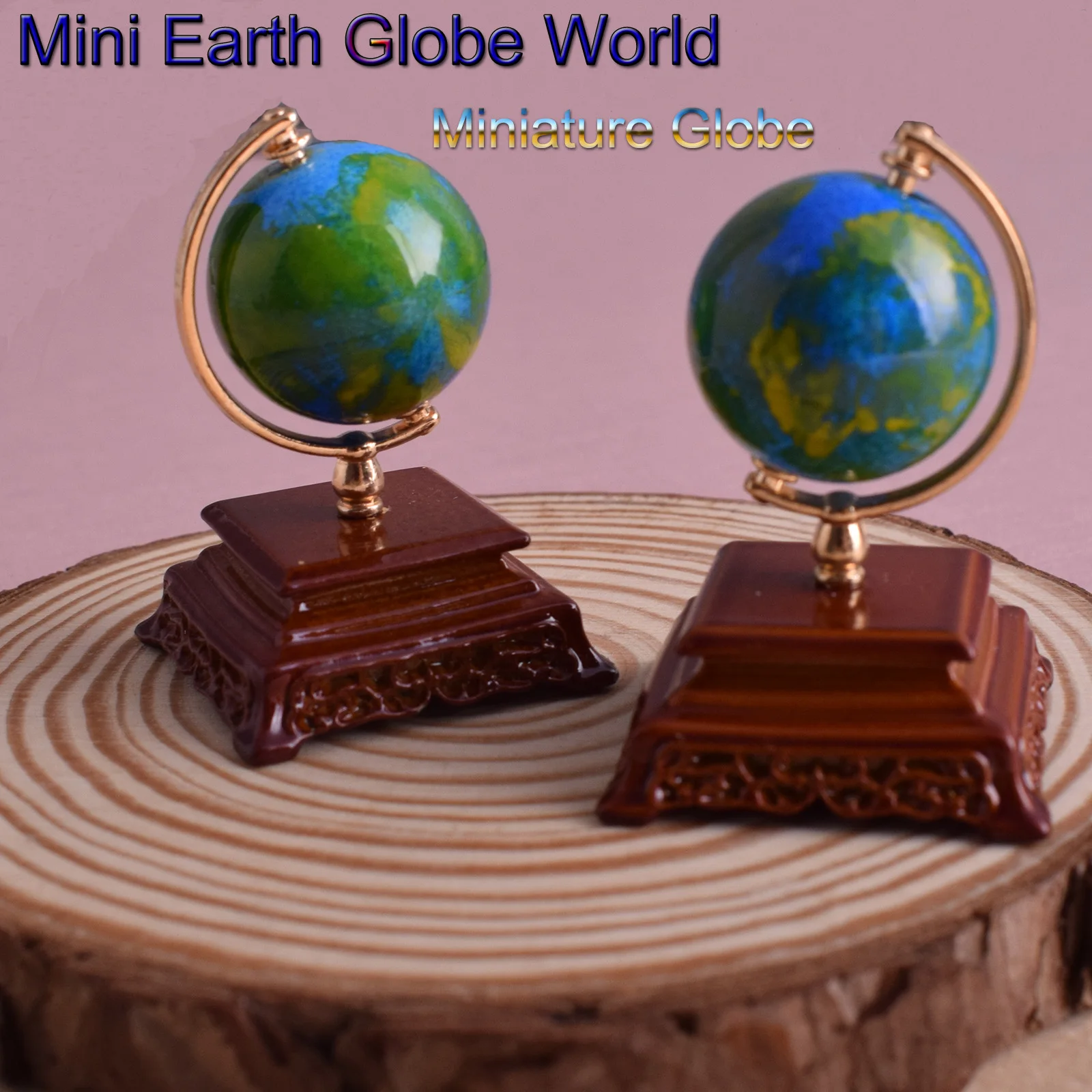 Miniature Earth Globe World Vintage Small Globe Mini Size Decorative Earth Office Globe Table Decor Desk Paper Weight Great Gift