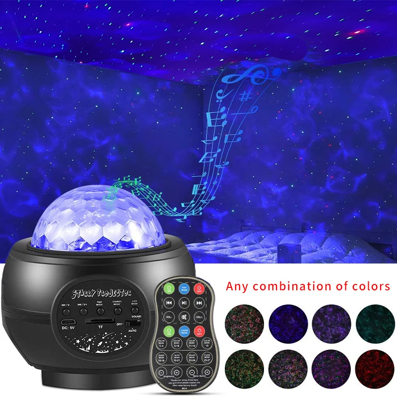 Star 8W USB Laser Light Bluetooth Speaker Ambient Baby Lamp Starry sky night projector with Remote Control