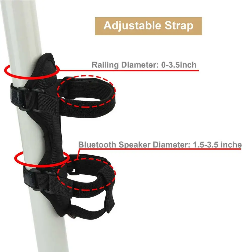 Adjustable Bike Bottle Cage Mount Holder Strap B luetooth Speaker Mount Strap Holder Nylon Riding Kettle Strap Bicycle Equipment