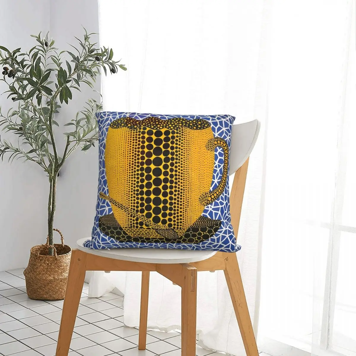 Yayoi Kusama Square Pillow Case Decorative Pillow Art Abstract Dots Pumpkin Polka Pop Aesthetic Custom Pillowcover Home Decor