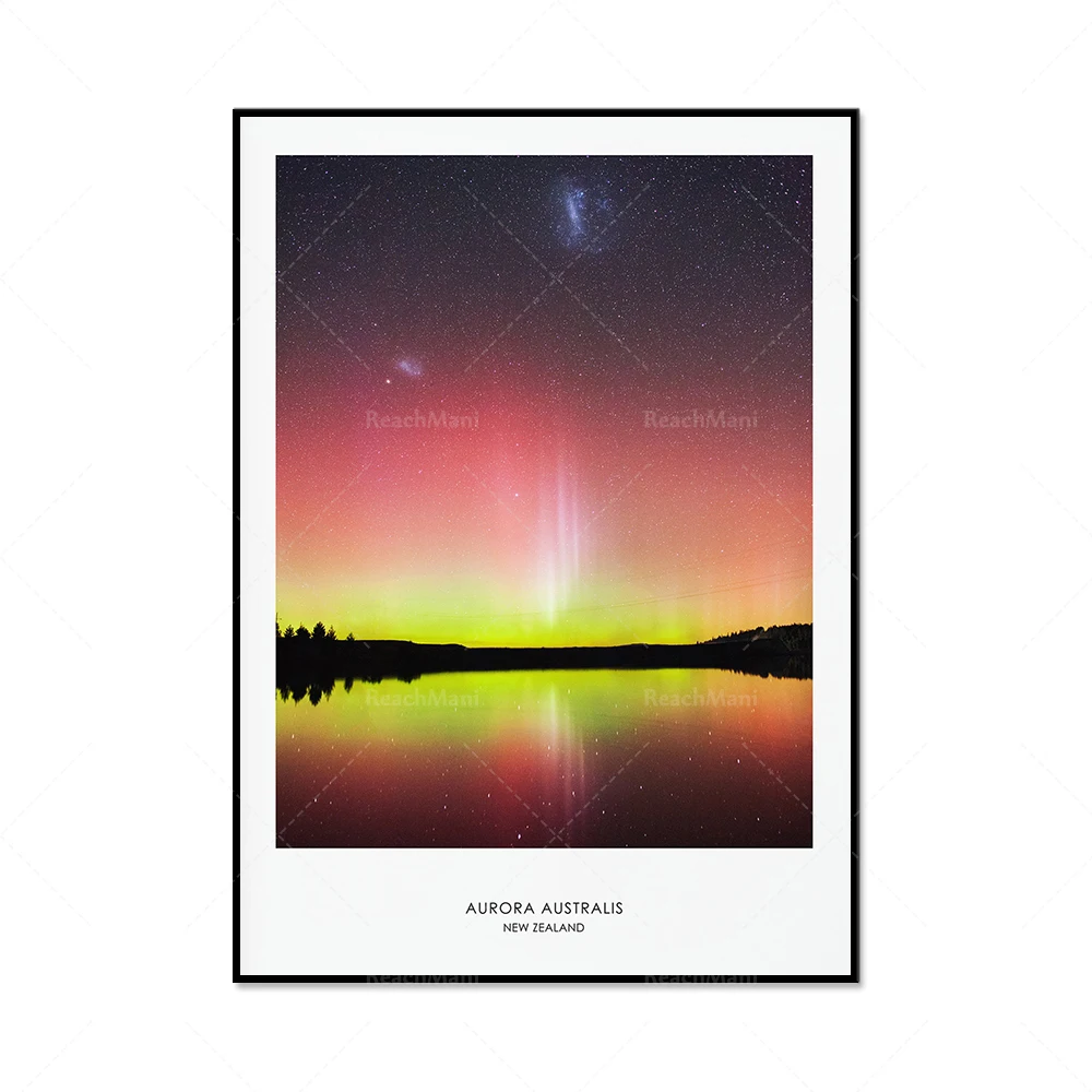 Norway travel prints, aurora printing, northern lights, southern aurora, minimalist design, astronomical posters minimalist retr