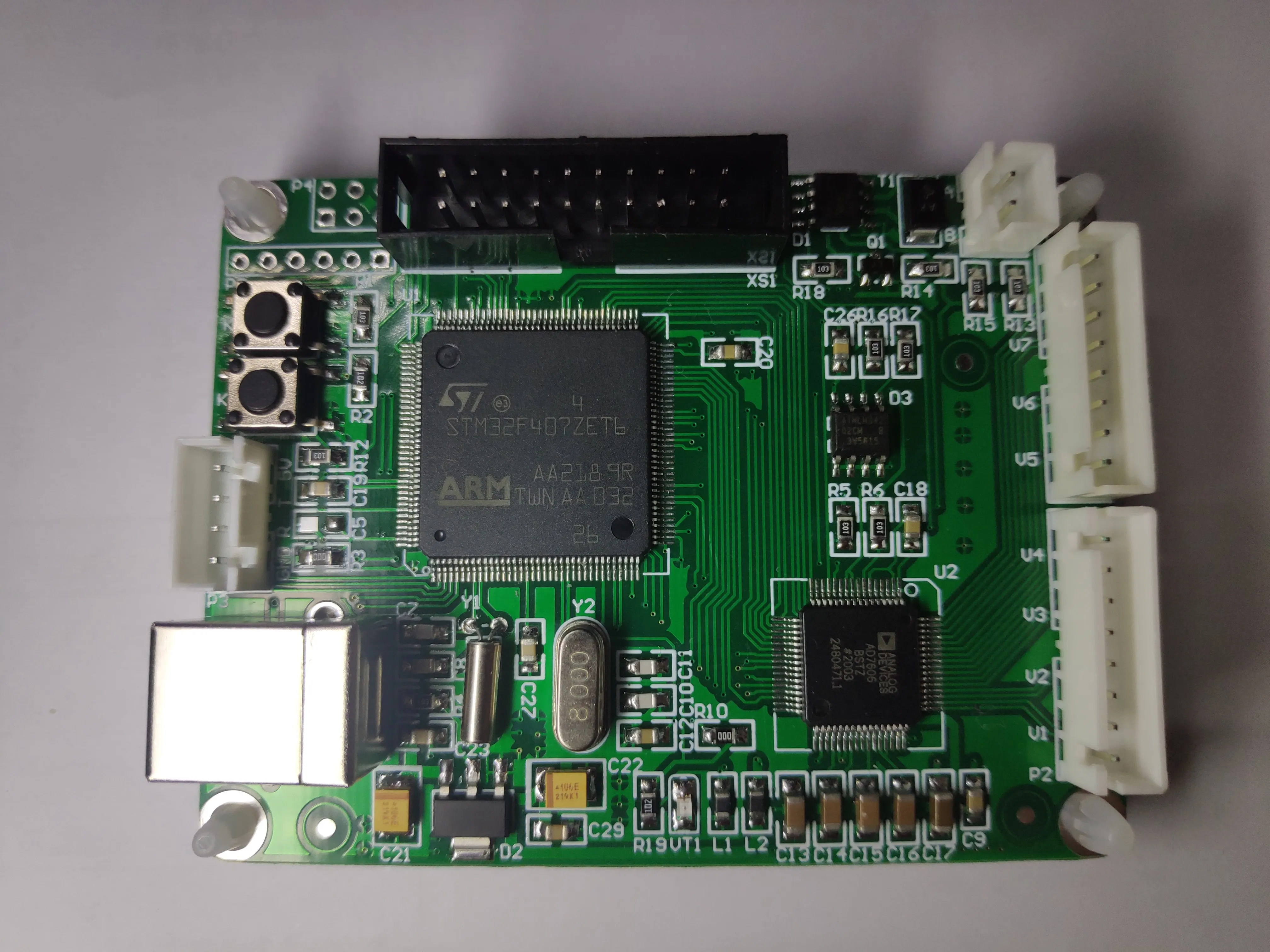 AD7606 Module STM32F103/407 Processor Synchronous 8-bit 16-bit ADC 200K Sampling