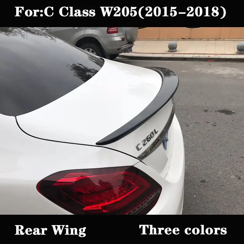 

Rear Wing Rear Trunk Spoiler For Benz C class W205 2015-2018 C180 200 260 300 AMG Style ABS Material Car Rear Rear Spoilers