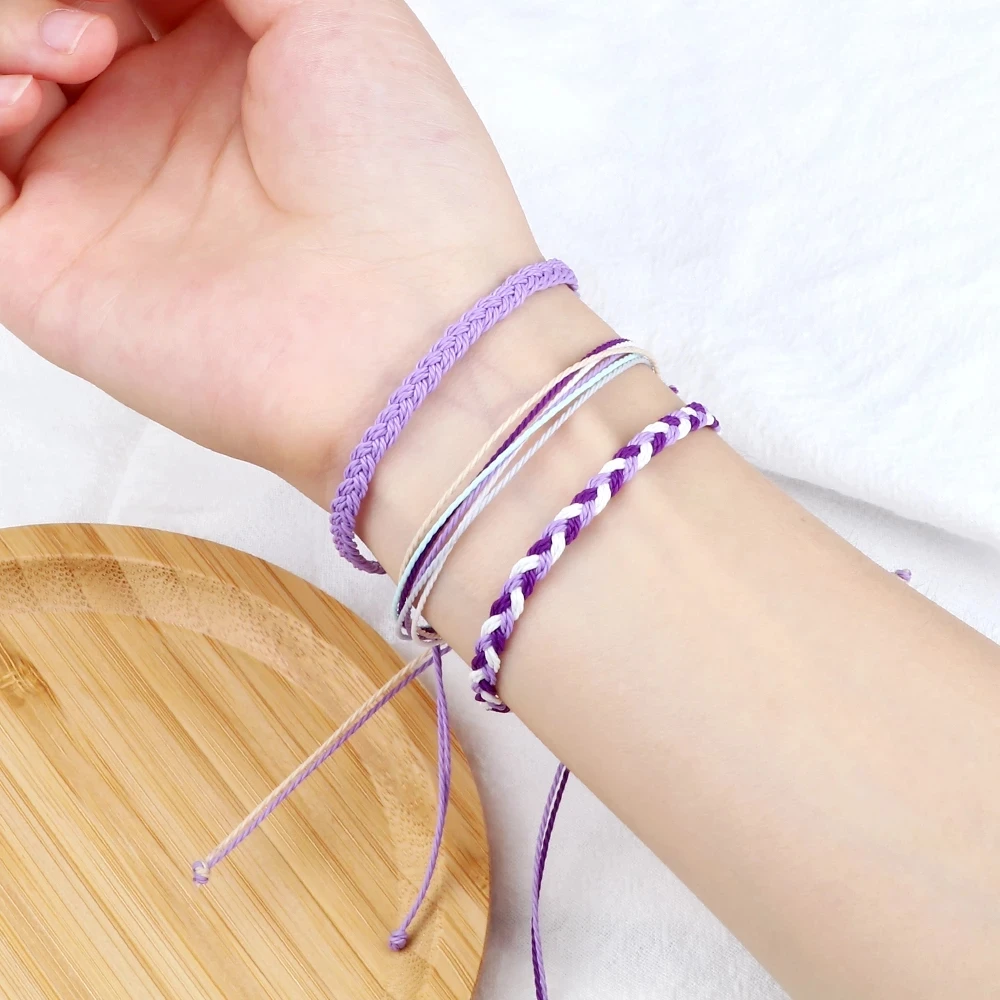 3Pcs/set Waterproof Wax Thread Braided Bracelets Women Men Handmade Multicolor Tibetan Buddhist Bracelet Friendship Yoga Jewelry
